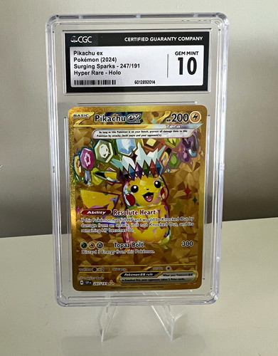 Pikachu ex graded CGC 10 for sale on eBay