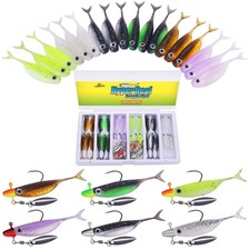 Crappie Baits Kit –40 & 135 Piece Soft Plastic Underspin Jig Heads, Shad Minn...