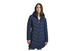 Tommy Hilfiger Puffer Hooded Coat Insulated Zip Jacket Quilted Navy Blue Size S