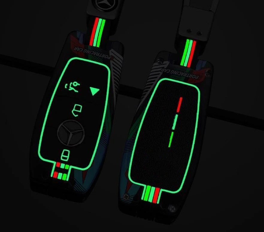 汽车钥匙链保护壳 保护套 适用于梅赛德斯-奔驰 A C E GLC AMG C300 钥匙保护壳 — 第 3/3 张图片