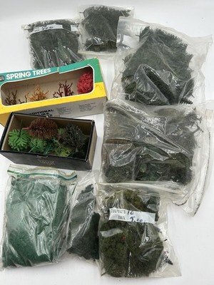 Model Train Scenery Trees & Bushes Large Lot More Then 100 Pices WoW