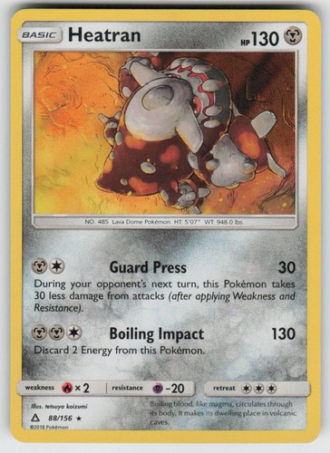 Holo Heatran 88/156 Rare Ultra Prism Near Mint