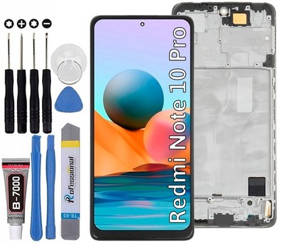 Für Xiaomi Redmi Note 10 Pro 4G M2101K6G  LCD Bildschirm Display  Incell Rahmen