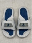 Air Jordan Boys Hydro 4 Retro Blue White Slip-On Slide Sandals Size US 5 — photo 2