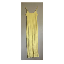 Yellow Cotton Blend Full Slip Adjustable Straps Women's Size L