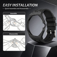 Integrated Carbon Fiber Case  Silicone Band Mod Kit For Swatch X AP Royal Pop