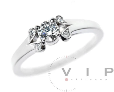 CARTIER BALLERINE SOLITAIRE RING 950 PLATIN 0,20ct SOLITÄR DIAMANT BRILLANT 51 - Bild 1 von 4