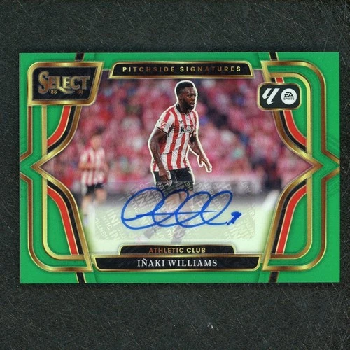 2025-26 Panini Select Inaki Williams Pitchside Signatures Auto Green 5/5 65403