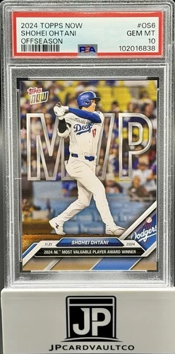 Shohei Ohtani 2024 Topps Now Offseason MVP Baseball Card #OS6 Graded PSA 10