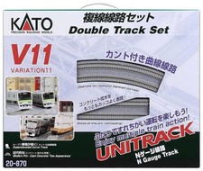 KATO 20 870 V11 Dual Track Set with Inclined Curves N Gauge Ready to Use