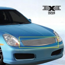 Polished Billet Grille For 2003- 2004 Infiniti G35 Sedan Main Upper Grill Insert