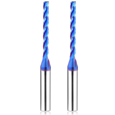 CNC Router Bits 1/8'' Cutting Dia 1/4 Inch Shank Upcut Spiral Router Bit, 2PCS 3