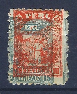 Peru 1931 Scott #296 PRINTED OVER #295 RARE MAJOR ERROR! 5 DAY AUCTION!