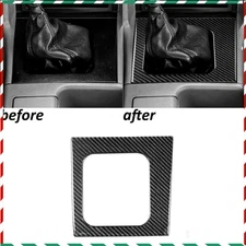 Real Carbon Fiber Console Gear Shift Panel Cover Trim For Ford Mustang 1987-1993
