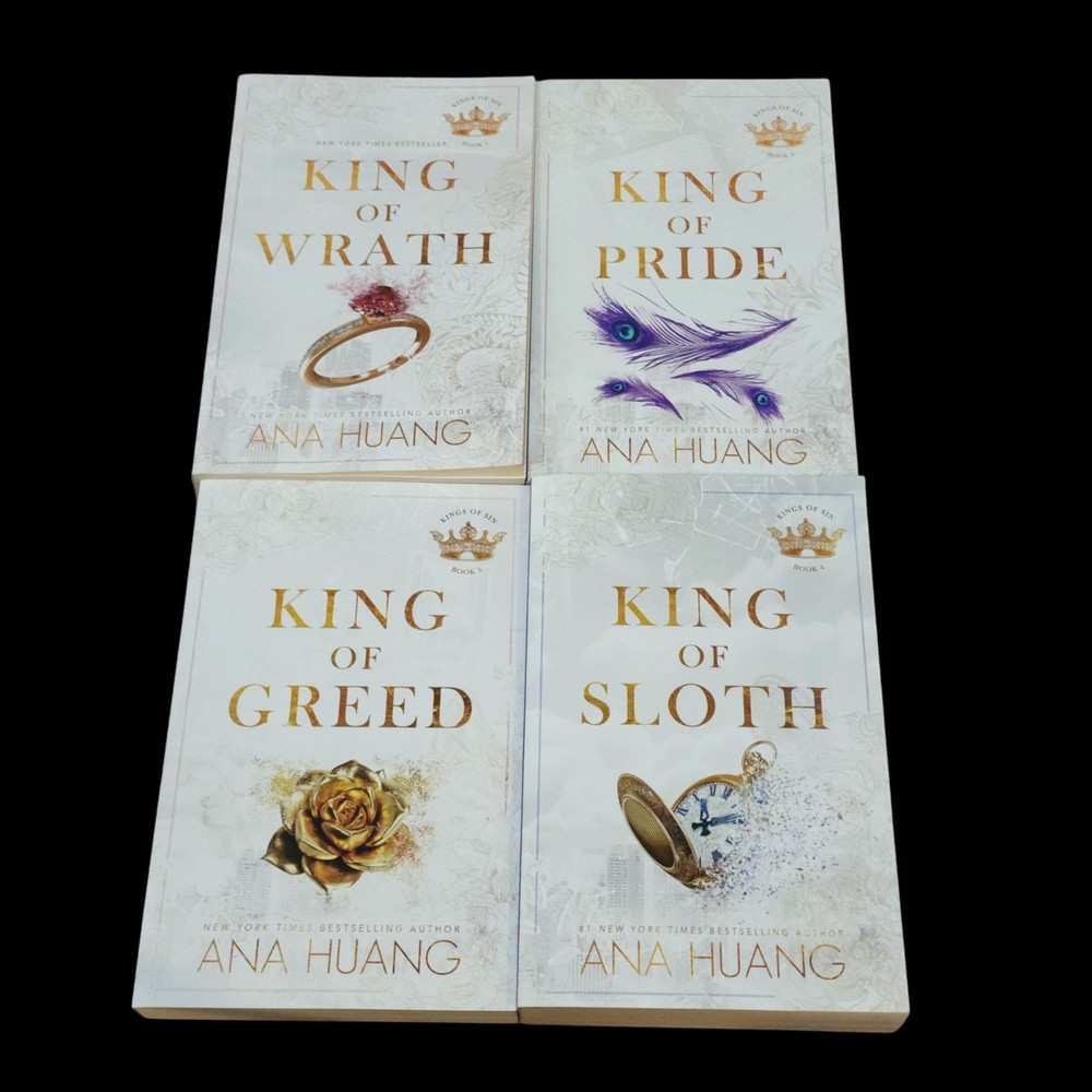 Kings of Sin 4-Book Set by Ana Huang – King of Wrath Greed Pride Sloth Paperback Collection