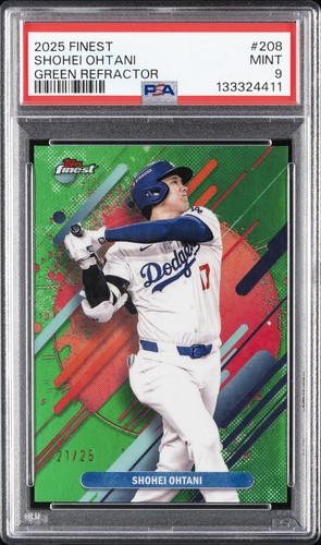 Shohei Ohtani [Green Refractor] #208 2025 Topps Finest card