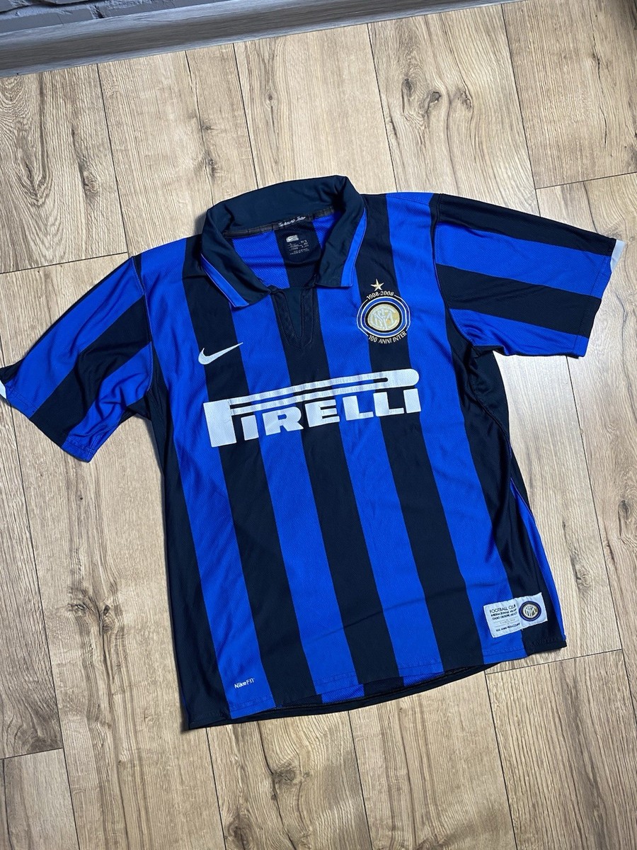Nike 2007-08 Inter Milan 'Cento Anni' Centenary Home Shirt M