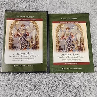 The Great Courses 2 DVDs  AMERICAN IDEALS A Republic of Virtue W/ Guide Book