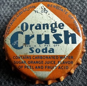 Vintage Orange Crush Soda Cork Soda Bottle Cap - Yankton, So. Dak.