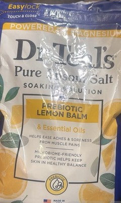 Dr. Teal's Epsom Salt Lemon Balm Microbiome-Friendly Essential Oils