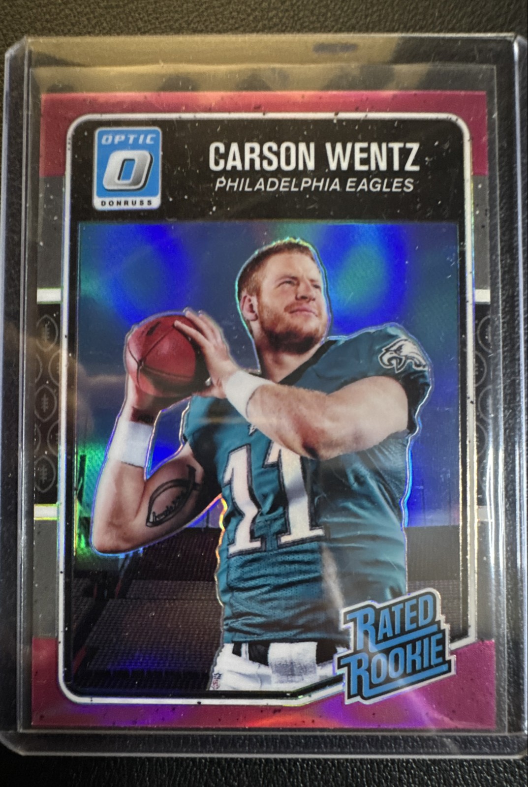 2016 Donruss Optic - Rated Rookie Carson Wentz #156 Pink (RC)