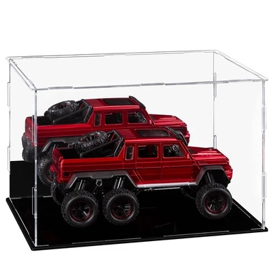 Vitrine en Acrylique Noire avec Miroir  Polyvalente  pour Objets de Collectio... - Photo 1/4