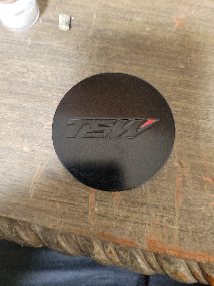 TSW Wheels PCC43-1 . Custom SATIN / MATTE BLACK Center Cap