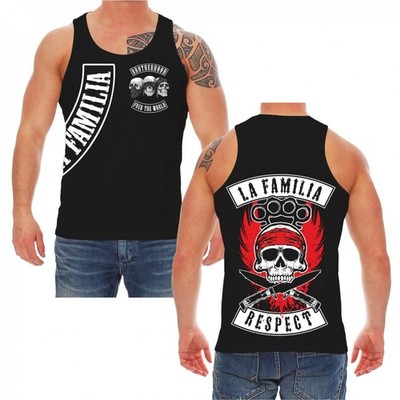 Herren Tanktop La Familia Respect germany chapter biker rapper red white mc