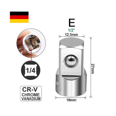 Steckschlüssel Konverter Umbauten Adapter 1/4 Zoll Buchse auf 1/2 Zoll Stecker