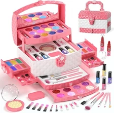 Set de maquillaje para niñas 56 piezas lavable cosmético auténtico no tóxico