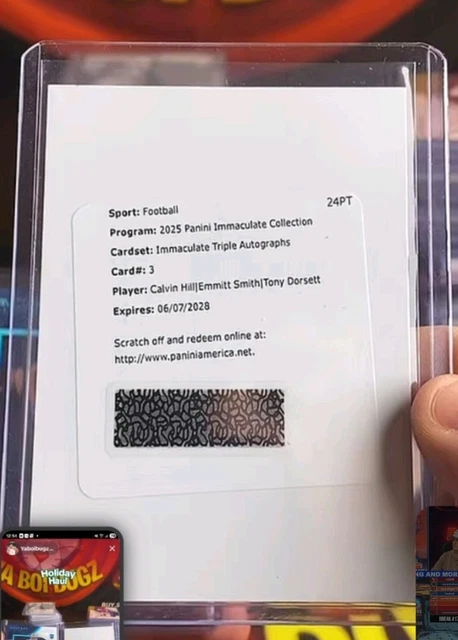 2025 IMMACULATE EMMITT SMITH/TONY DORSETT/CALVIN HILL GOLD/10 TRIPLE AUTO REDEM
