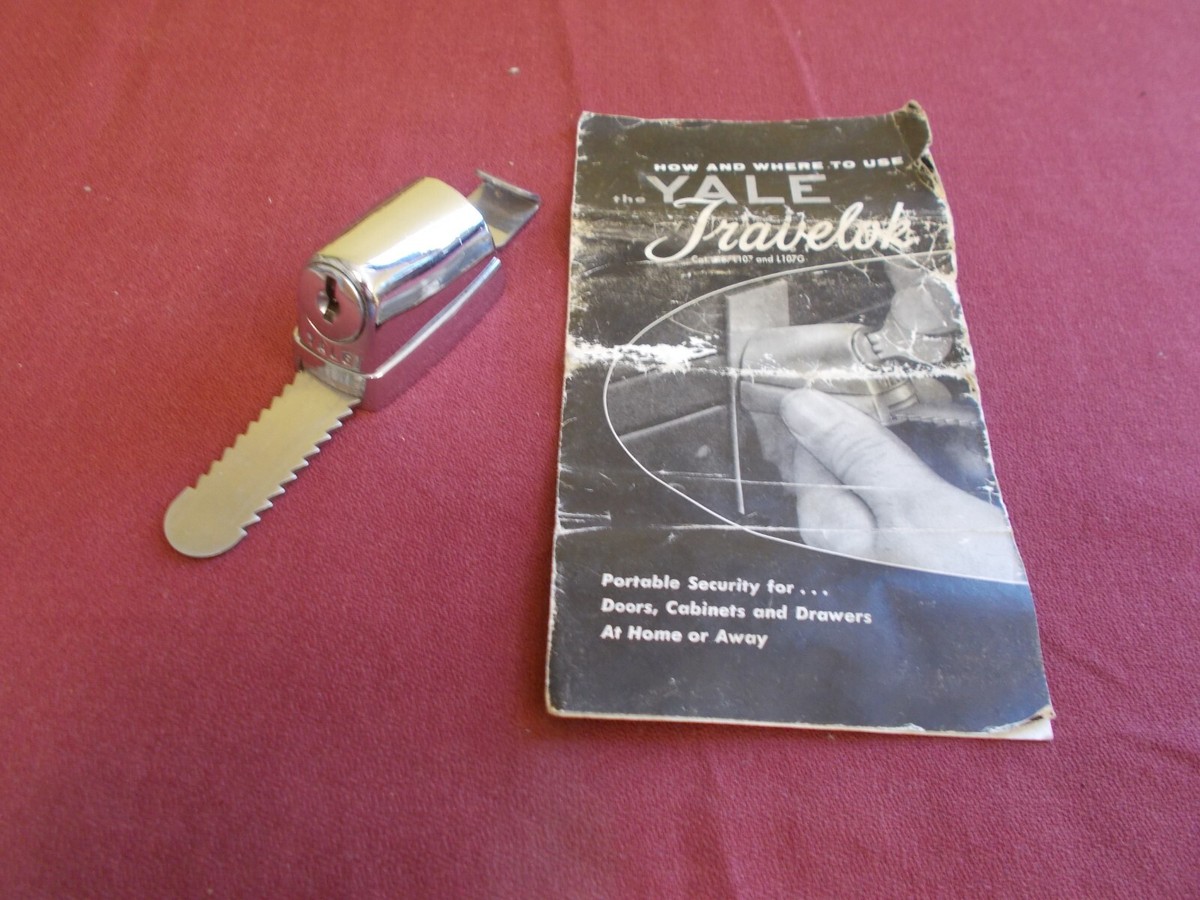 セキュリティ・セーフティ BUCO VINTAGE TRAVELER 1966 VGT 1950~60s YALE TRAVELOK W/ PAPER ~~MISSING PARTS NO KEY
