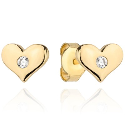Ensemble Bijoux Lumari Gold – Boucles D'oreilles + Pendentif En Or 14k Avec Zircone – Neuf étiqueté