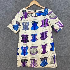 Vintage One Teaspoon Womens Dress Size 10 Multicolour Mini Short Sleeve 46519