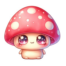 Wall decal sticker sweet mushroom wall sticker 18 x 18 cm large
