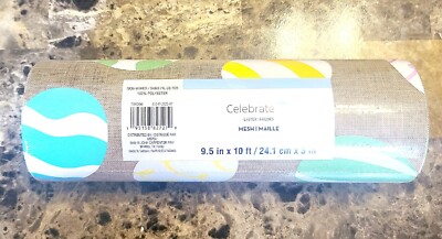 Celebrate It Easter Deco Mesh Ribbon Roll 10 ft. Easter Eggs Crafting Wreath 