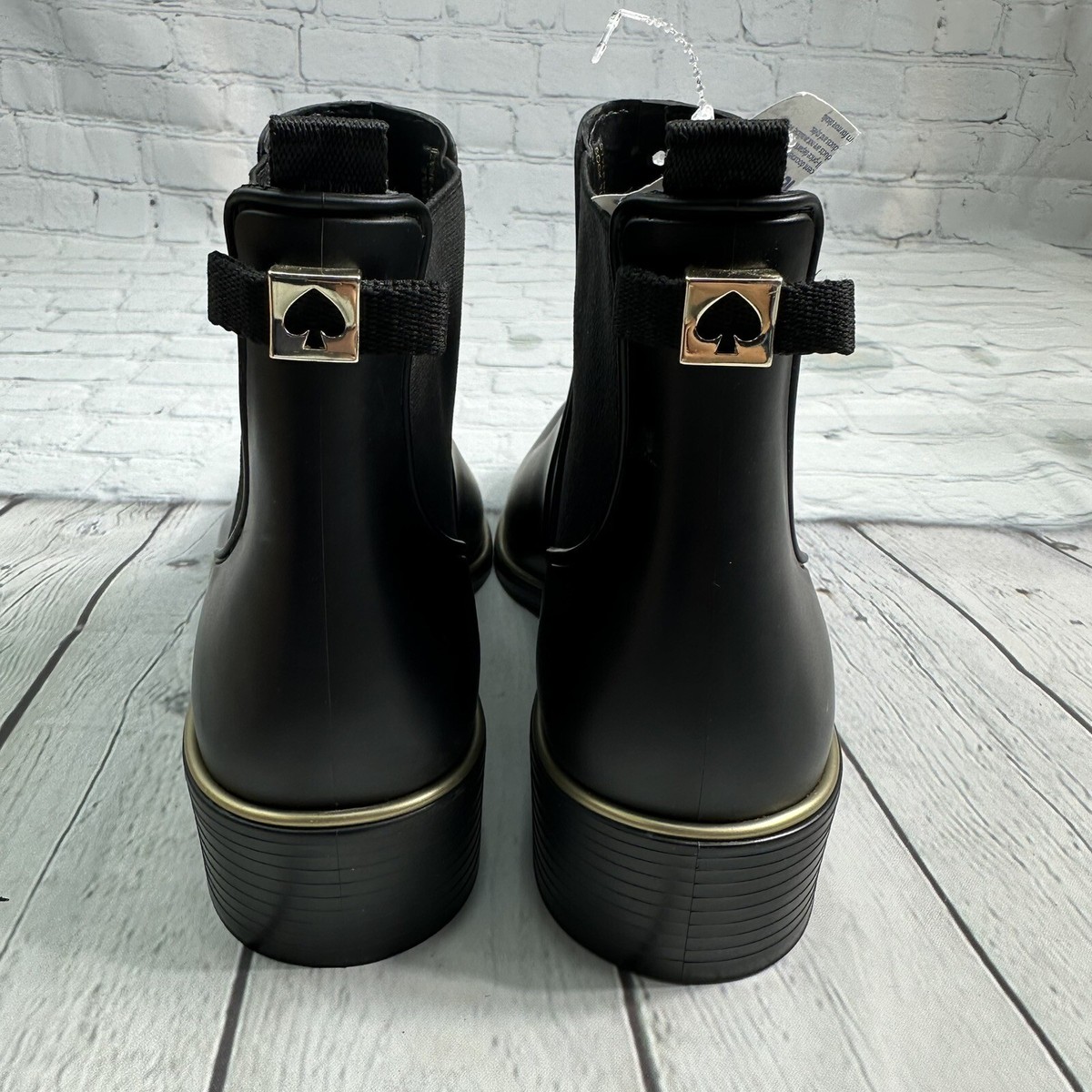 Kate Spade Womens Sedgewick Black Rain Boots Pull On Size 10 | eBay