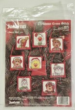 NOS: Janlynn Kit 38-82: Suzy  s Zoo II: 8 Christmas Cross Stitch Ornaments.
