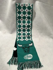 CHICAGO BULLS GREEN ST. PATRICK'S DAY BUD LIGHT SCARF