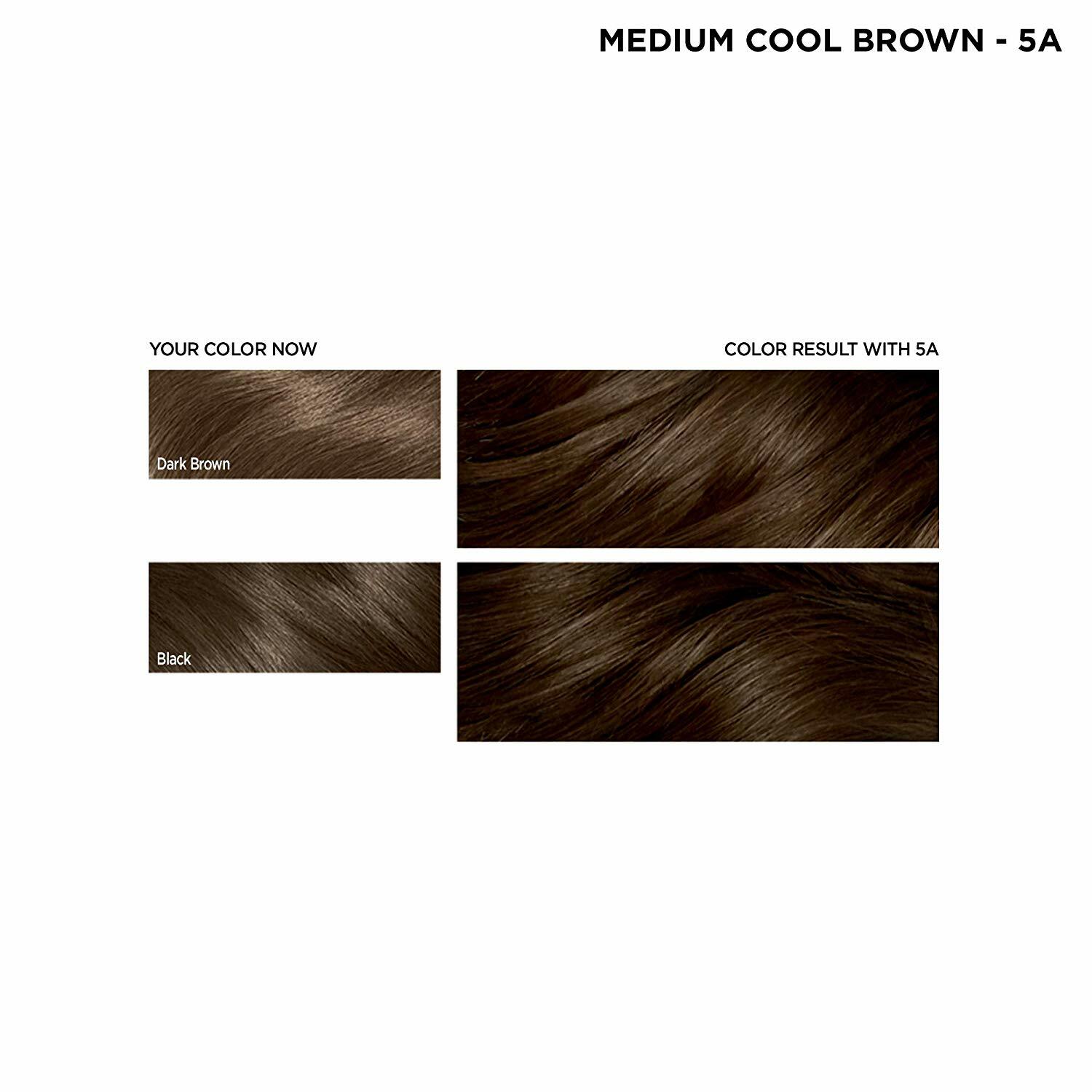 3-New Natural Instincts Clairol Non-Permanent Hair Color - 5A Medium Cool Brown