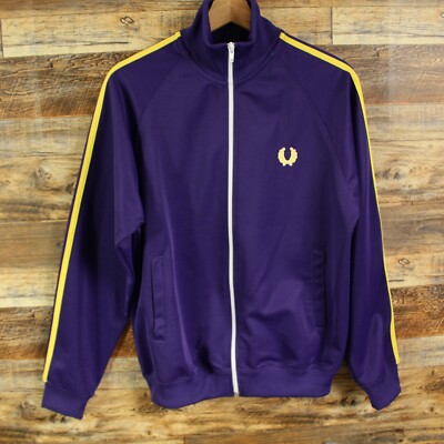 Fred Perry Track Jacket Size S Mens Full Zip Mock Neck | eBay