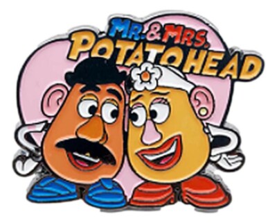 Mr And Mrs Potatoe Head Together Cartoon Characters Metal Enamel Pin