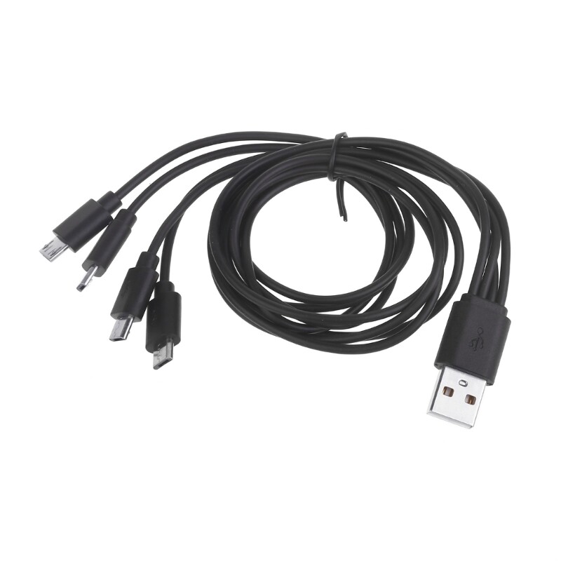 1 to 4 USB to Micro USB Charging Cable for USB Rechargeable Battery Universal