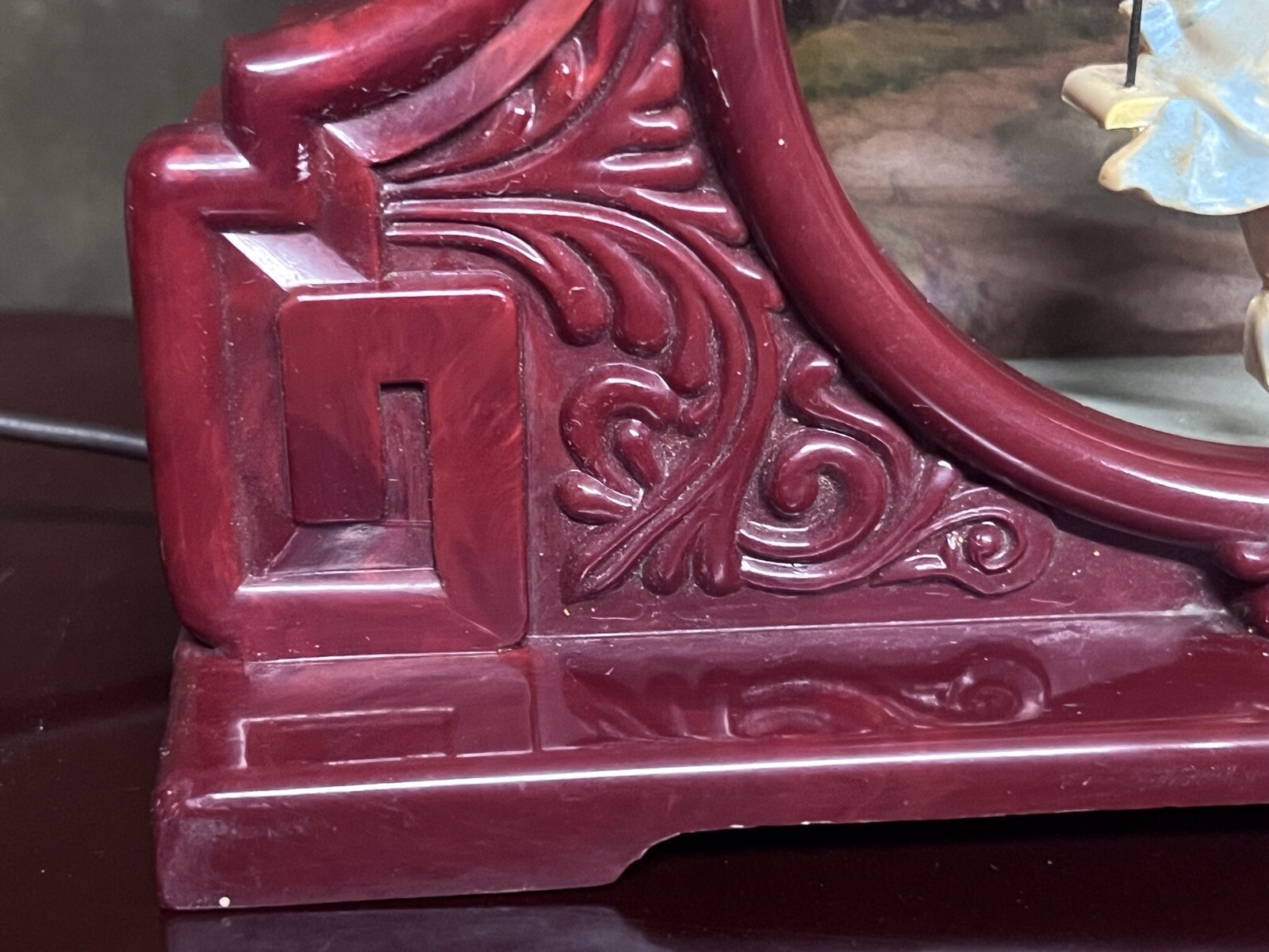 Vintage Mastercrafters Swinging Girl Bakelite Clock with Light, Mid