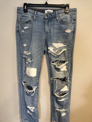 Paige Womens Jeans Sz 25 Jimmy Jimmy Ankle Heavily Distressed