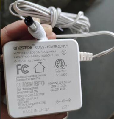 Andsmps AS035A-1202700U Power Adapter Charger 12V 2.7A