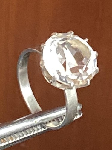 Bague Vintage Corindon Argent 875 – URSS Ancienne – Bijou De Mode