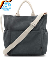 Prite Shopper Tasche Damen Groß Cordtaschen Tote Bag Cord Beuteltasche Stofftasc