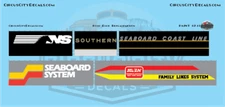 NS Southern Seaboard Coast Line Railroad Hood Door Replacement Decals HO Scal...
