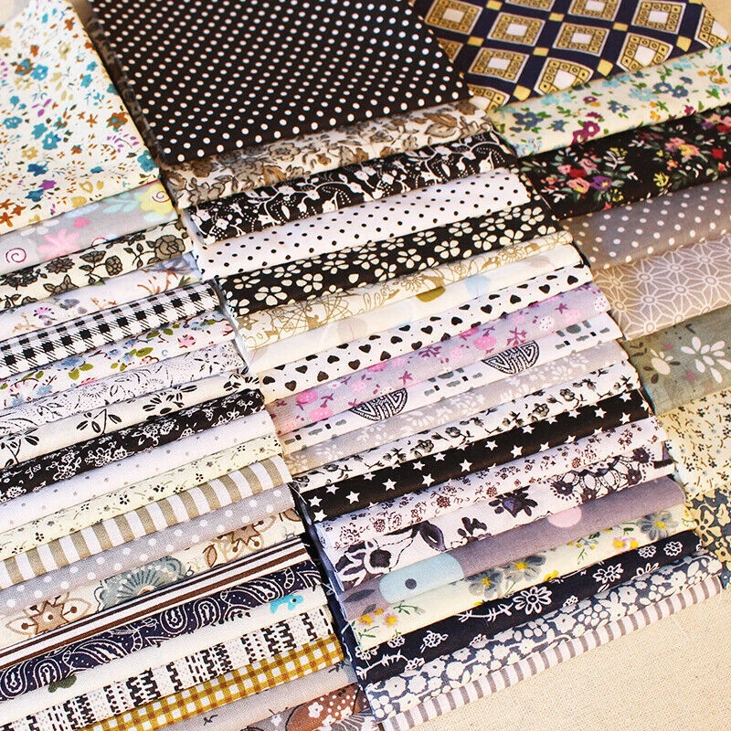 Paquete de 50 dijes precortados surtidos grises 5" cuadrados edredón artesanal tela de algodón hágalo usted mismo Foto 3 de 4